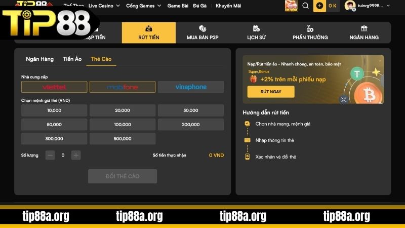 Các giải pháp khắc phục lỗi rút tiền TIP88 thất bại