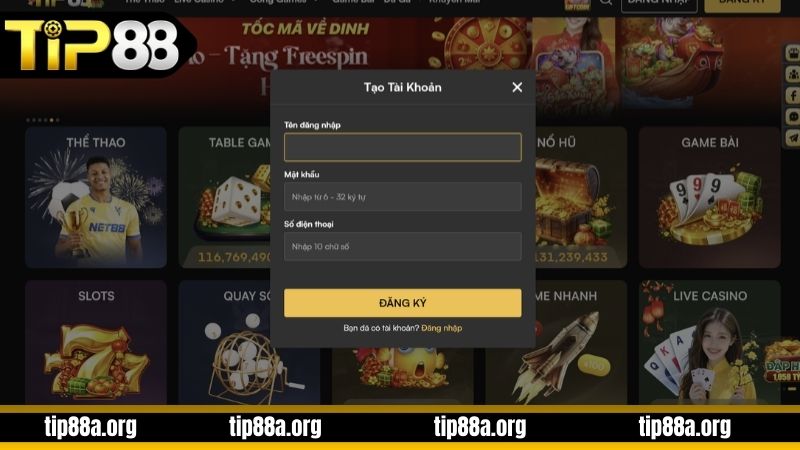 Chi tiết từng bước đăng ký TIP88 cho tân binh