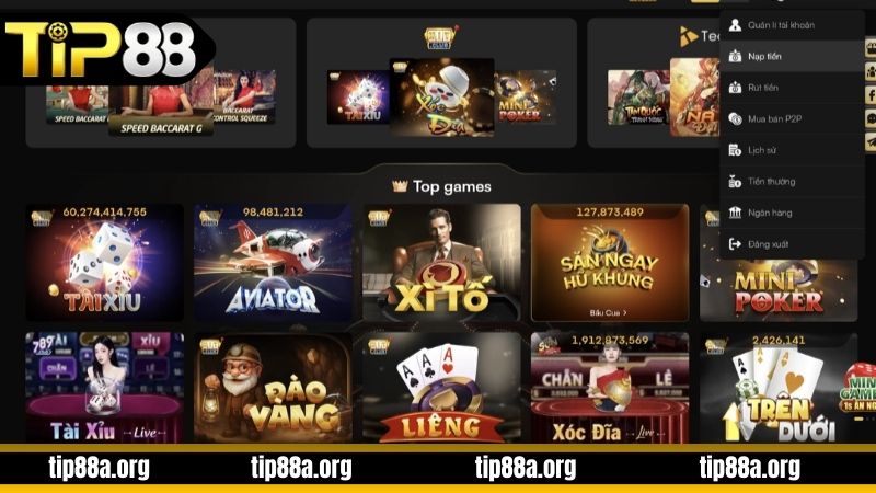 Nắm vững các lưu ý khi nạp tiền TIP88 hiện nay